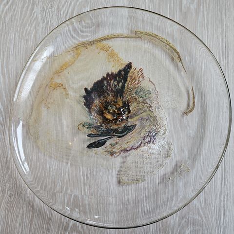 Stor fat kunstglass. 40cm diameter