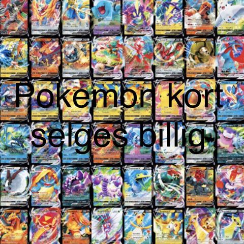 POKEMON KORT SELGES BILLIG|SKJELDENE KORT|HOLOGRAPHIC