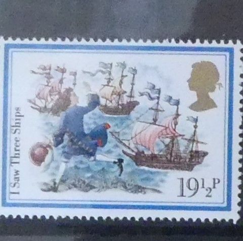 Christmas Carlos 1982, Royal Mail mint stamps, sendes fraktfritt