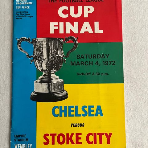 Program  Chelsea - Stoke  Ligacup Finale 1972