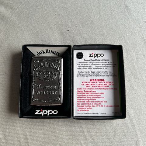 Zippo Lighter Jack Daniel's no.7 Edition