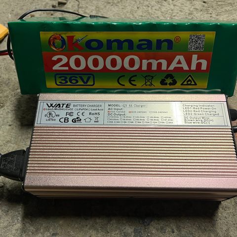 36V 20Ah LiPo batteri