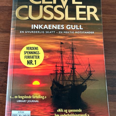 Clive Cussler.Inkaens gull . Stor pocket