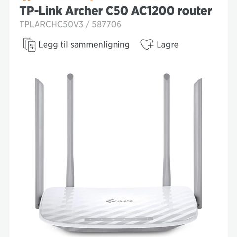 TP-Link Archer C50 AC1200 router