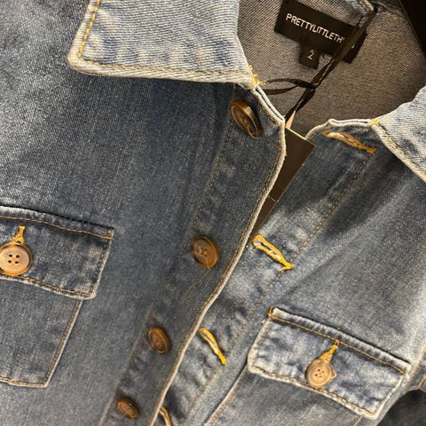 Crooped denimjakke