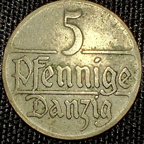 Fristaden Danzig 5 pfennige 1923 NY PRIS