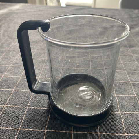 Bodum vintage kaffekopper i glass , med sort plast hanke , 8 stk