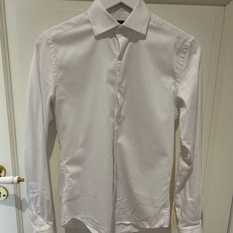 Hvit Premium Cotton Stretch Slim Fit Dressmann skjorte