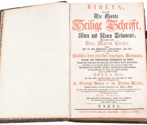 Tysk familie bibel 1778