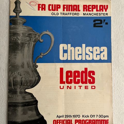 Program Chelsea - Leeds United FA Cup Finale omkamp 1970