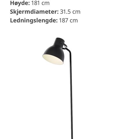 IKEA Hektar stålampe selges