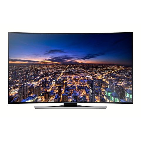 TV og Lydplanke - Samsung 55" UHD 4K Curved Smart TV og 8.1 Ch Curved Soundbar