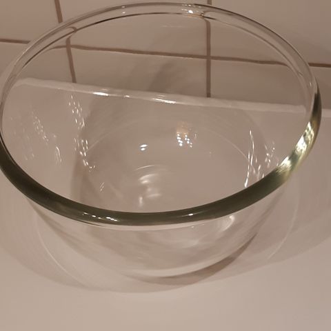 Glass bolle ca.  H 13  x Diameter  24 cm.