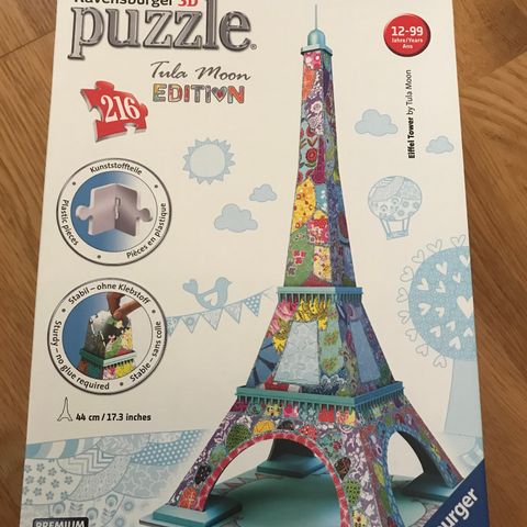Ravensburger 3D puzzle / puslespill, 216 biter, Eiffeltårnet