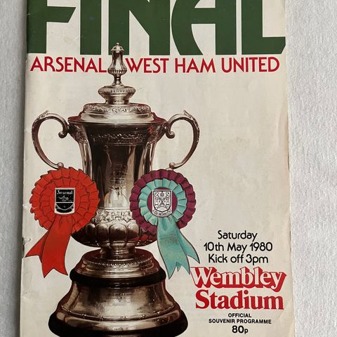 Program Arsenal - West Ham FA Cup Finale 1980