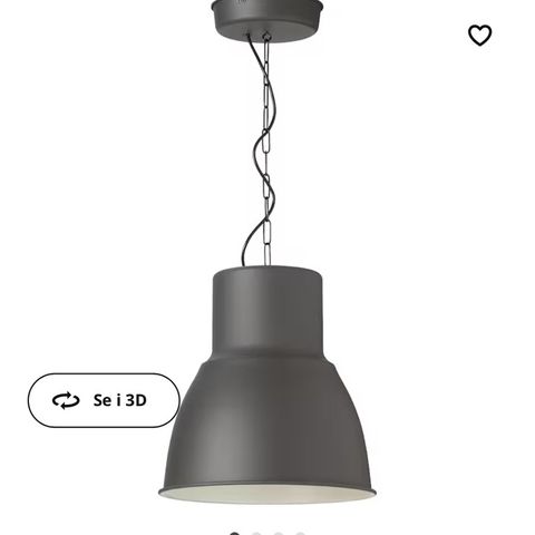 hektar taklampe mørk grå 38cm IKEA