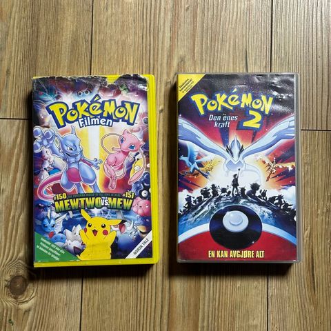 Pokémon filmen 1 & 2 (VHS) med Norsk tale