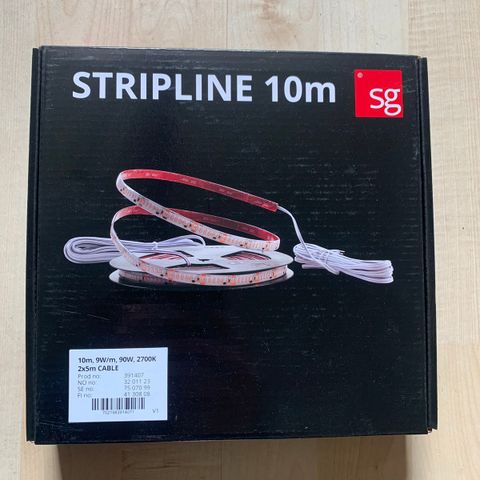 SG Stripline 10m 827lm/m 2700kr - ny i eske