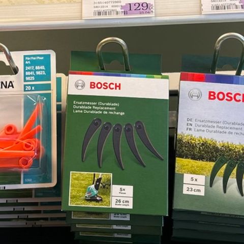 Grønne plastkniver til oppladbar kantklipper Bosch