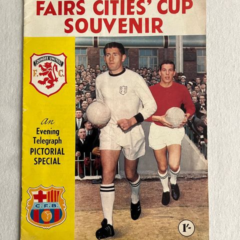 Program  Dundee United - Barcelona Europacup 1966