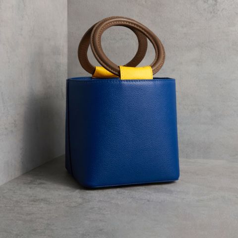 Mini cylinder (navy-blue-yellow)