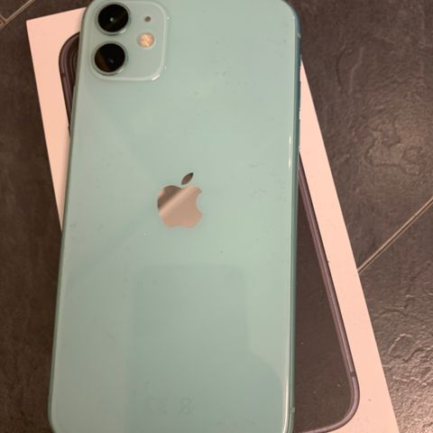 Strøken iphone 11 64gb grønn