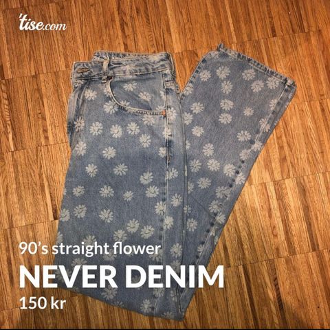 Never denim - JP 90’s straight flower jeans