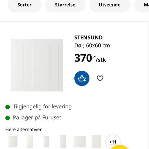 ikea kjøkkenfront hvit stensund 60x60