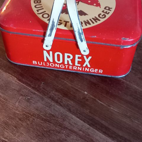 Gammel Norex Buljongterning boks.