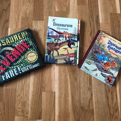 3 dinosaur bøker barn