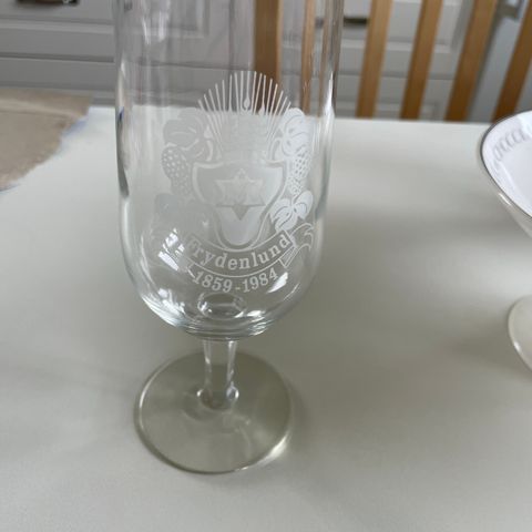 Vintage Frydenlund jubileums øl glass 40år gammelt