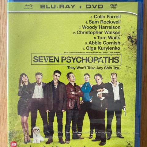 Seven Psychopaths (2012, Blu-Ray) *Ny i plast*