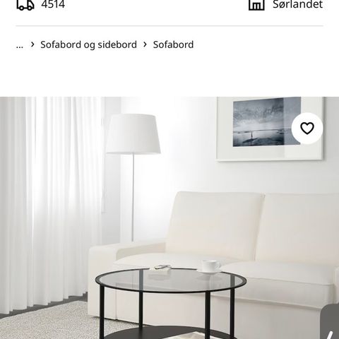 VITTSJÖ Coffee table, black-brown/glass fra IKEA