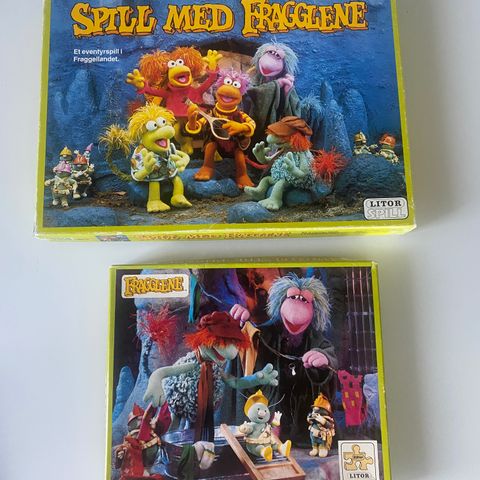 Spill med Fragglene Brettspill + puslespill (1984)