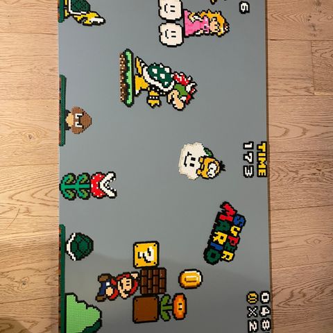 Bilde av Mario perler og spon plate med kantlist.