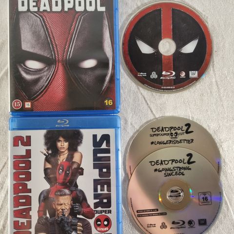 Deadpool 1 og 2 Blu-ray pakke Norsk tekst