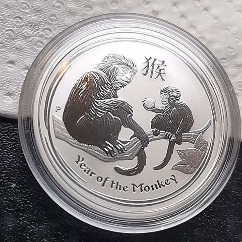 Australia 2016 Lunar 1/2 oz sølv Year of the monkey  colour