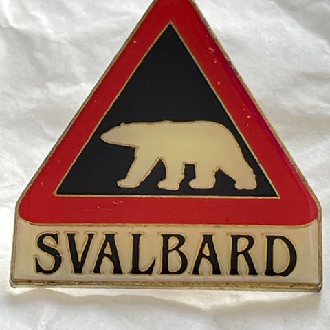 Svalbard isbjørn fareskilt pin