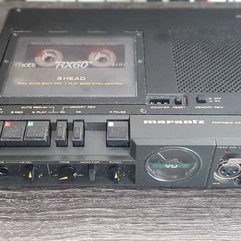 Vintage Marantz PMD-222 Portable 3-Head Field Cassette Player