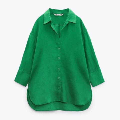 Skjorte i lin fra Zara