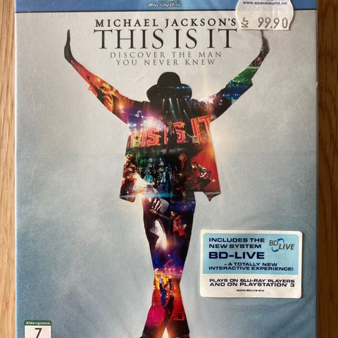 This Is It - Michael Jackson - Blu-Ray *Ny i plast*