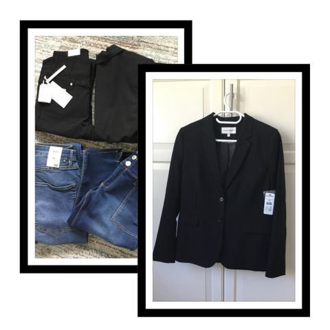 Dame klær (jakker og bukser) str L (40/42)