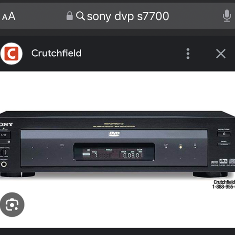 Sony dvp s7700 i svart ønskes kjøpt