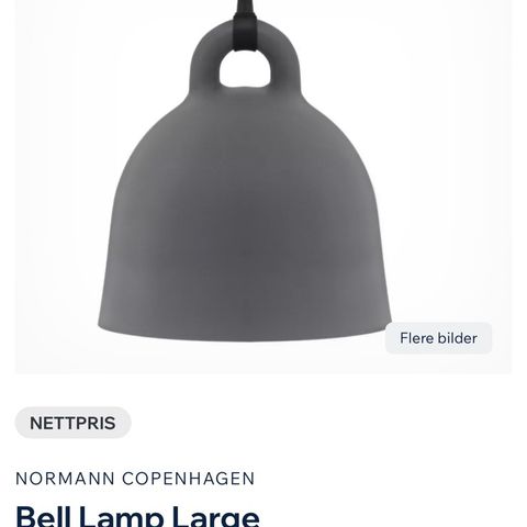 Normann Copenhagen Bell lampe grå