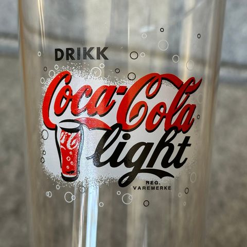 4 stk Coca-Cola light glass (Norske glass)
