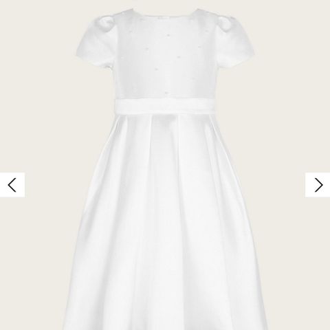 Hvitt kjole til fest, bryllup str 12 år til salg !