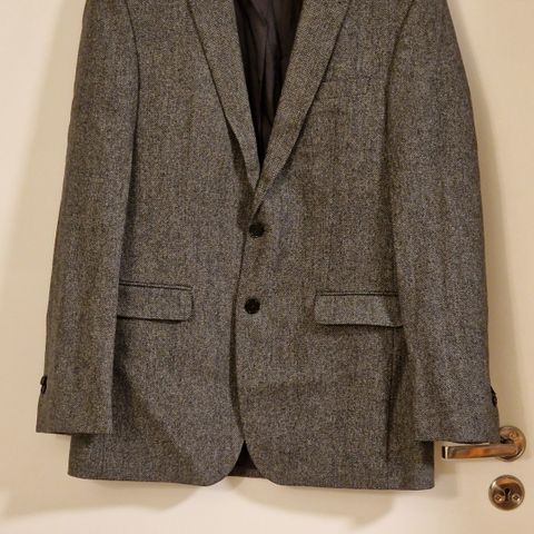 Gråmelert blazer str. 50