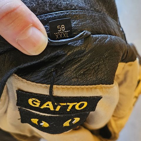 Gatto skinn MC-jakke. Str. 58