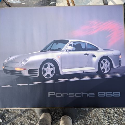 RETRO plakat - Porsche 959 (ca 50*40 cm)