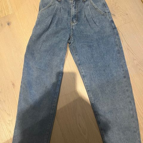 DAZY High Waist Washed Straight Leg Jeans - Blå Denimn